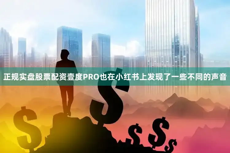 正规实盘股票配资壹度PRO也在小红书上发现了一些不同的声音